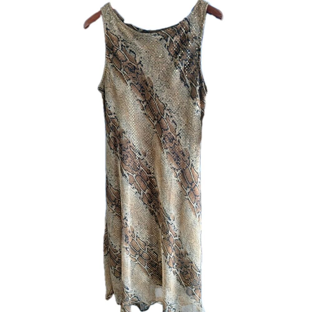 NWT JESSICA HOWARD Dress Party Animal Snake Print Made USA Lined Sz 14